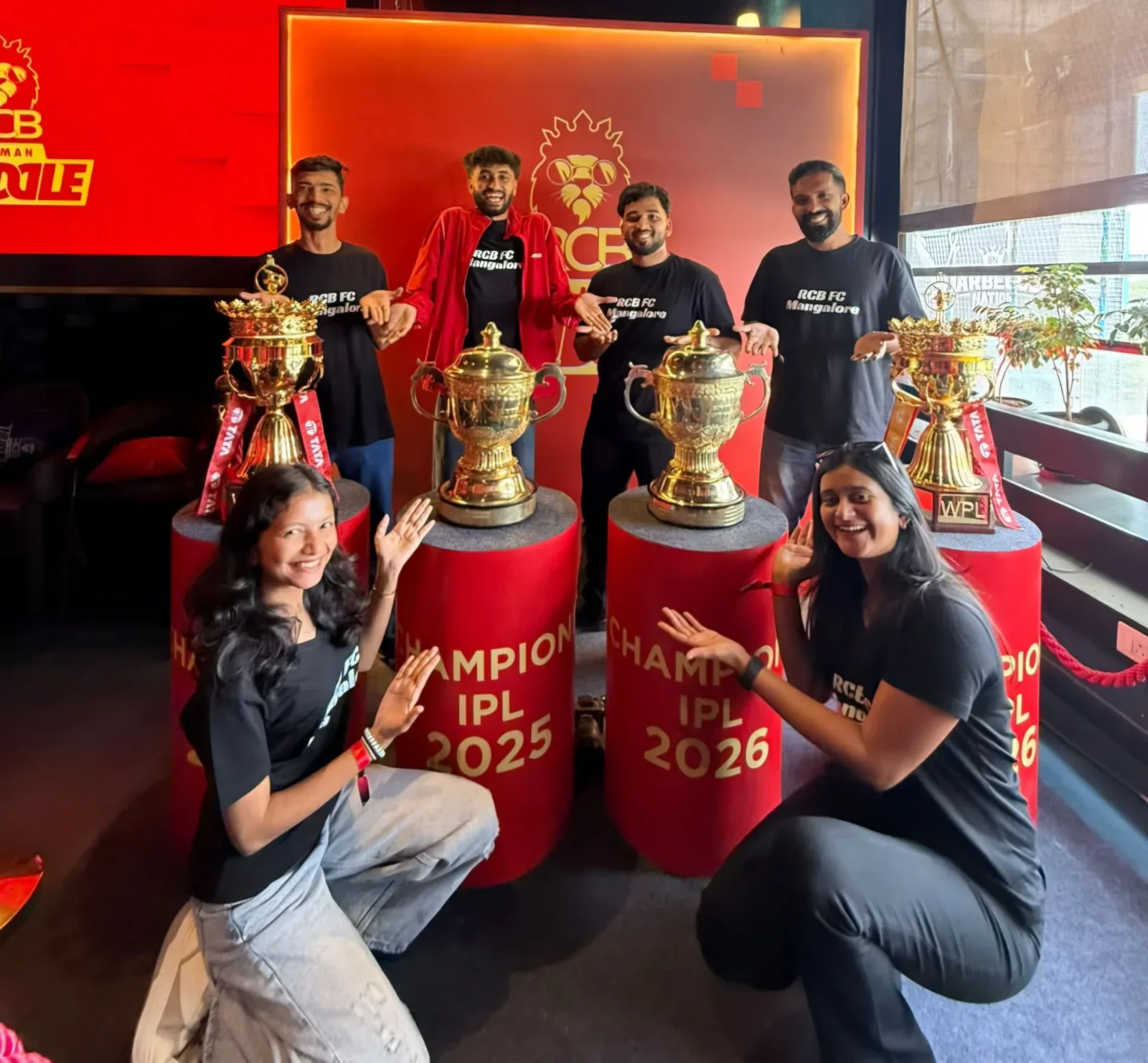 RCB FC Mangalore during RCB 12th man huddle 